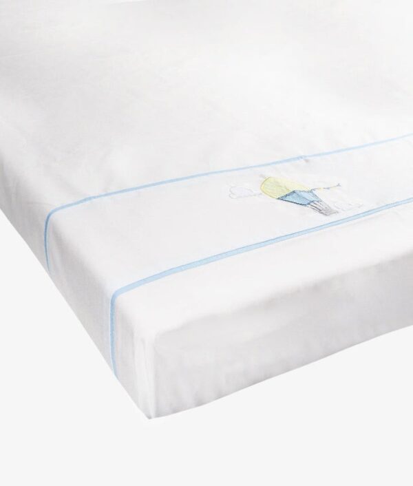Baby Cot Sheet – Up, Up & Away Theme - Image 2