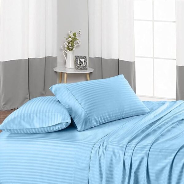 Egyptian Cotton Striped Bedsheet - Image 3