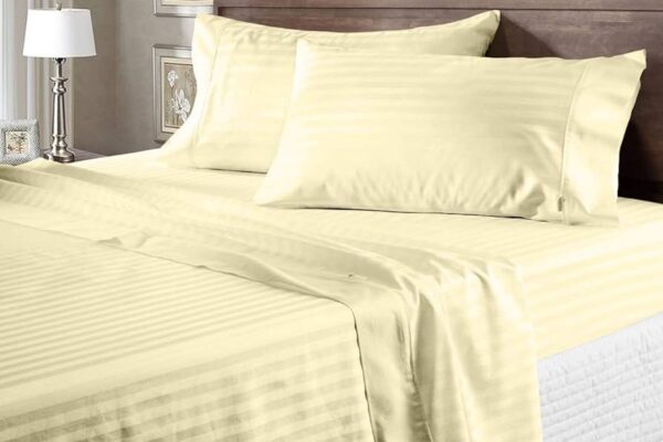 Egyptian Cotton Striped Bedsheet - Image 2