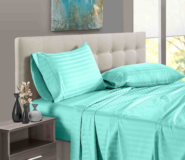 Egyptian Cotton Striped Bedsheet - Image 2