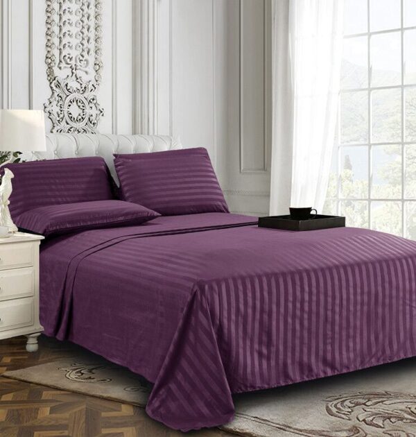 Egyptian Cotton Striped Bedsheet - Image 3