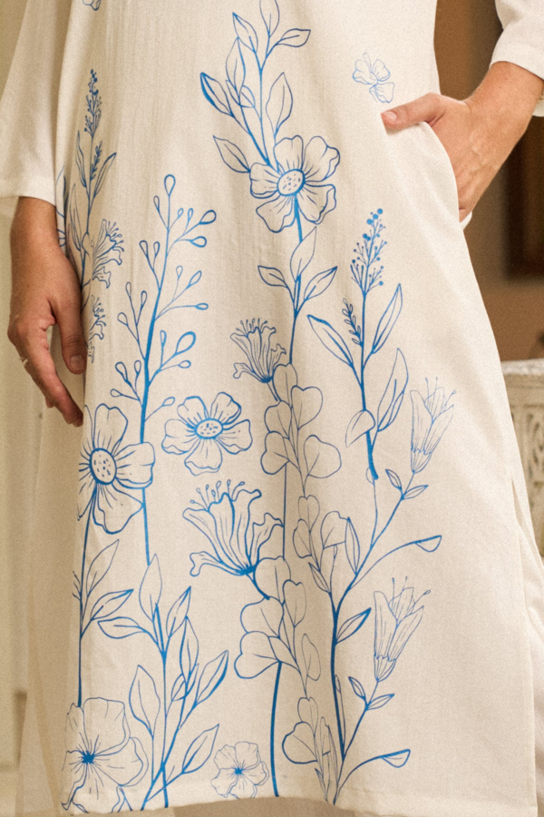 Hada Exclusive Women's Long Sleeve Printed Party Kurta - Image 3