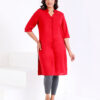 Button Down Kurtha with Mandarin Collar - Image 4