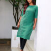 Round Neck Kurtha with Embroidery - Image 3