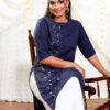 Round Neck Kurtha with Embroidery