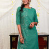 Round Neck Kurtha with Embroidery - Image 8