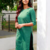 Round Neck Kurtha with Embroidery - Image 10
