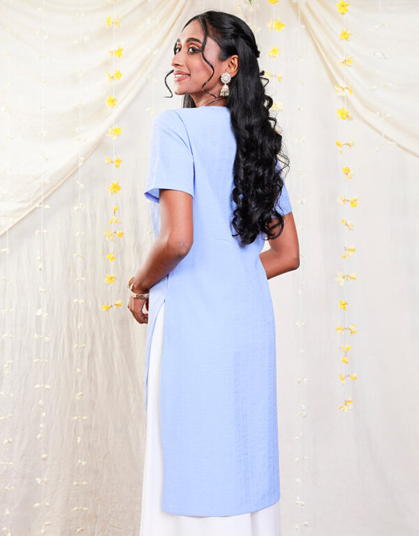 V-Neck Kurtha with Short Sleeves - Image 9