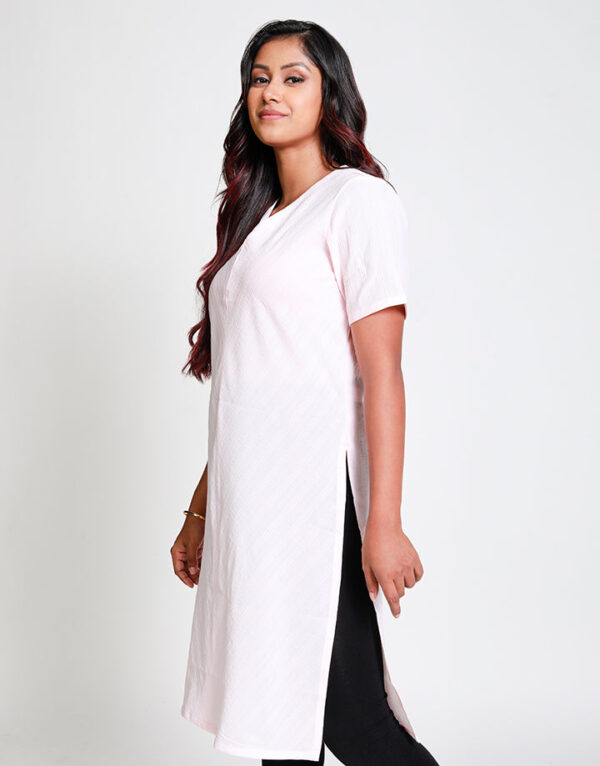 V-Neck Kurtha with Short Sleeves - Image 10