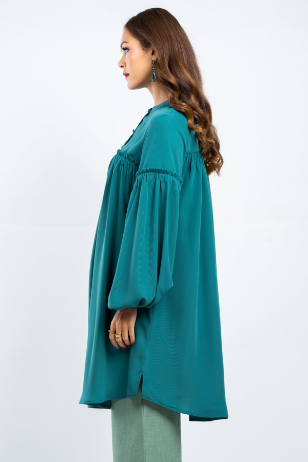 Hada Women's Long Sleeve Plain Casual Kurta - Image 3