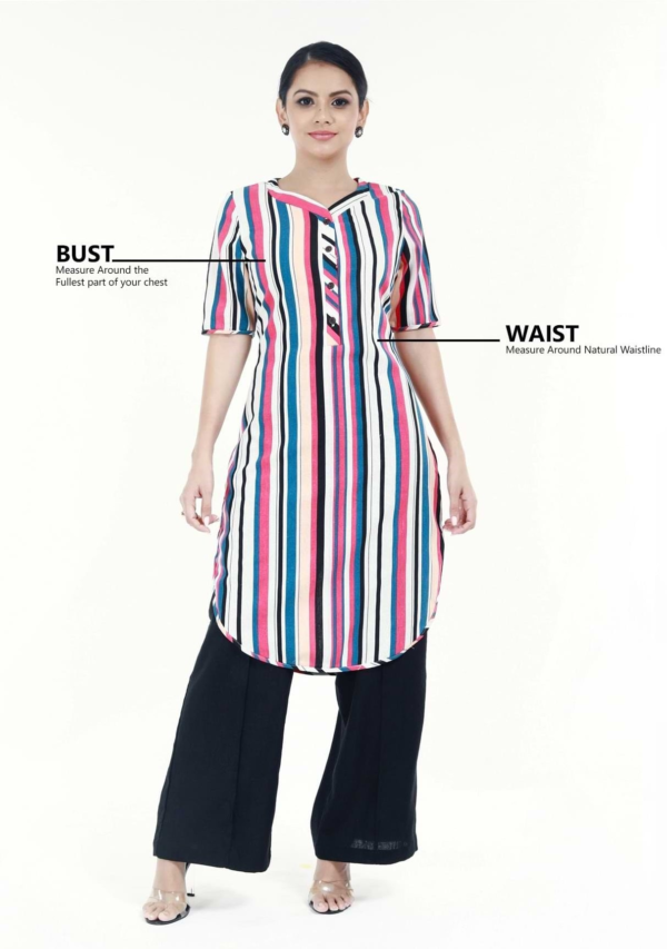 Round Neck Kurtha with Embroidery - Image 12